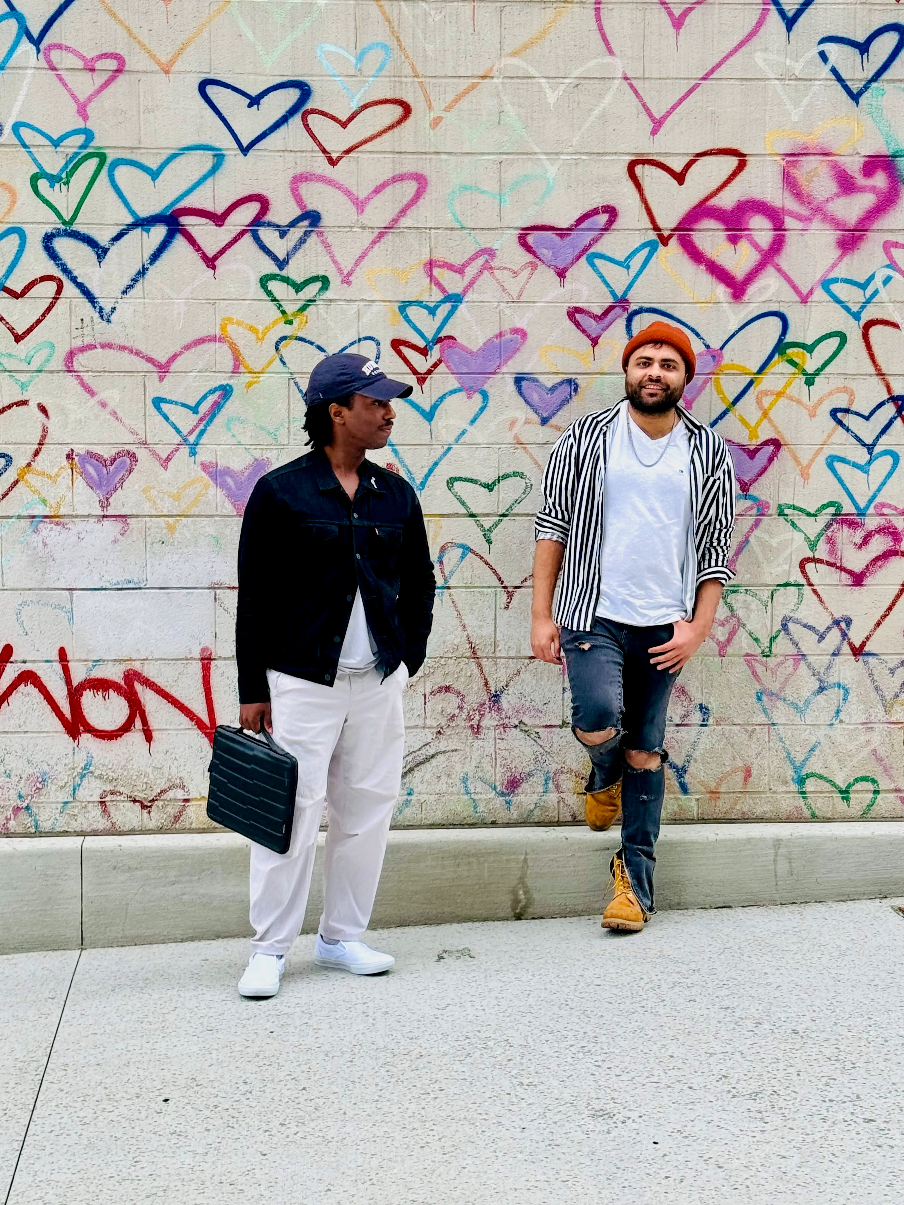 Photo of Kareem on the left and Roze on the right, founders of 4RL
